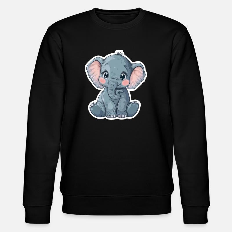Elephant - Stanley/Stella CHANGER Unisex Organic Sweatshirt - black