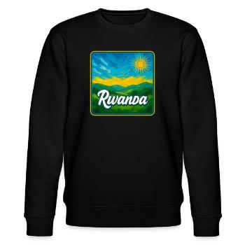 Ruanda – Die grüne Schönheit Afrikas - Stanley/Stella Unisex Bio-Sweatshirt CHANGER  - Schwarz - Vorne - Nik (191cm) & Marisol (170cm)