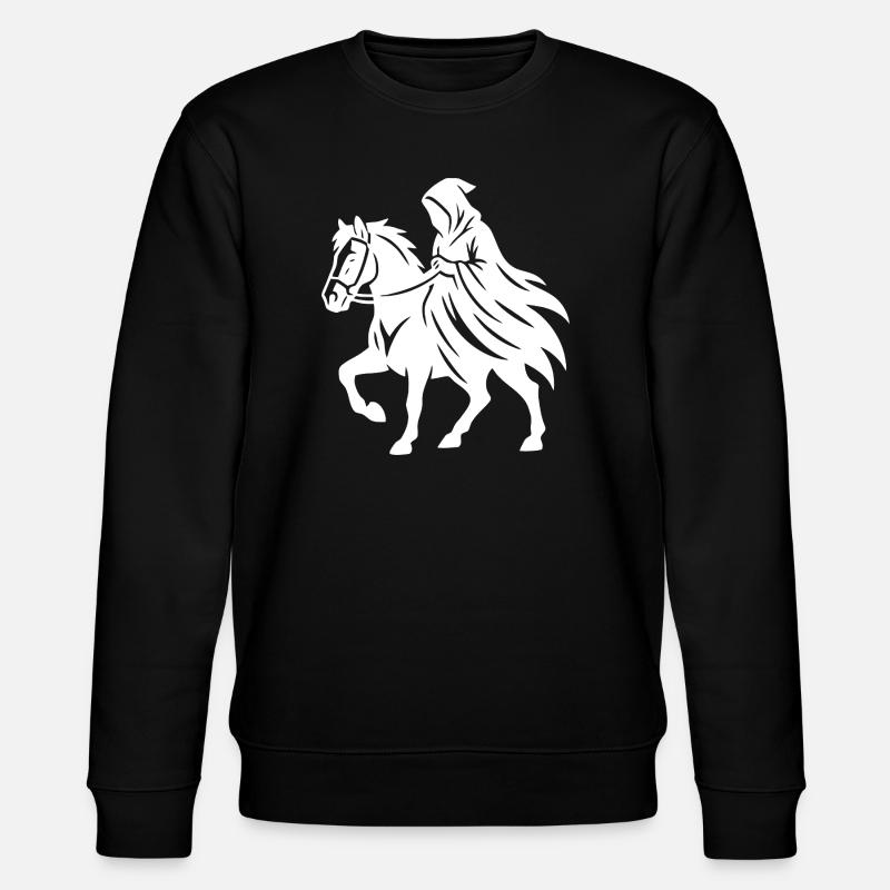 Mystischer Ritter Silhouette Design - Stanley/Stella Unisex Bio-Sweatshirt CHANGER  - Schwarz