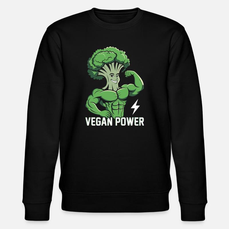 Vegane Power - Stanley/Stella Unisex Bio-Sweatshirt CHANGER  - Schwarz