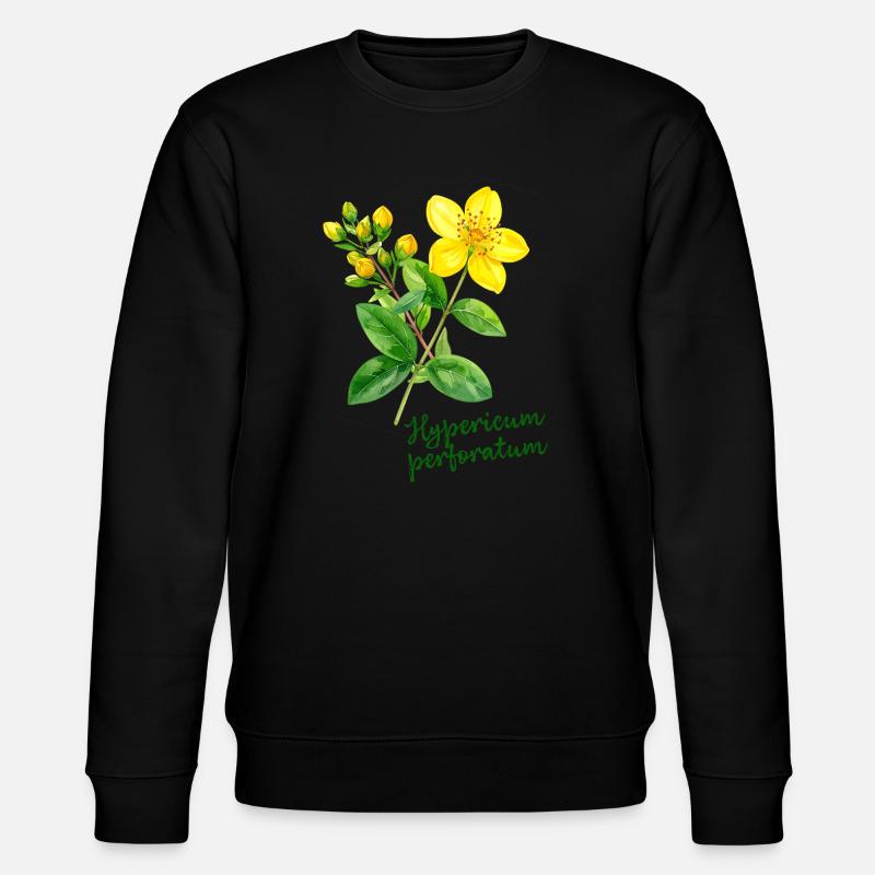 Hypericum perforatum - illustration botanique - Sweat bio CHANGER Stanley/Stella Unisexe - noir