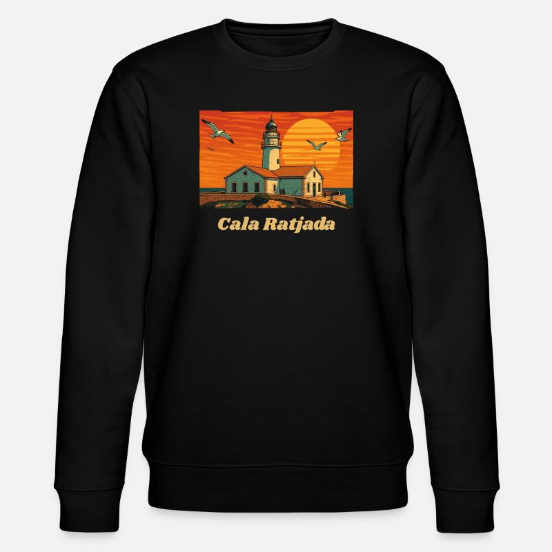 Cala Ratjada - Majorque - Sweat bio CHANGER Stanley/Stella Unisexe - noir