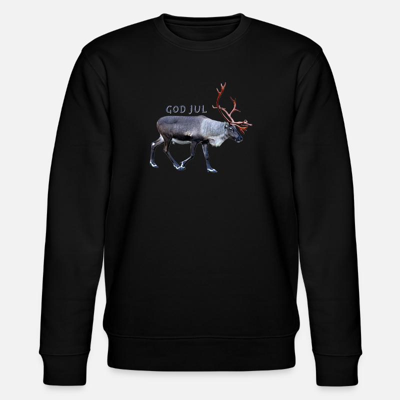 Frohe Weihnachten - Stanley/Stella Unisex Bio-Sweatshirt CHANGER  - Schwarz
