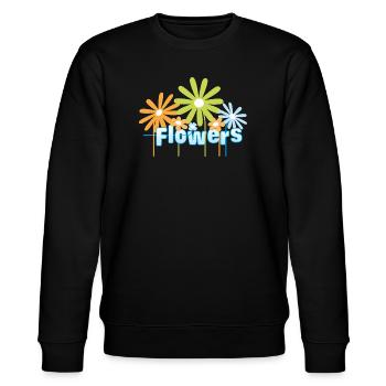 Blumen von Helfspawn - Stanley/Stella Unisex Bio-Sweatshirt CHANGER  - Schwarz - Vorne - Nik (191cm) & Marisol (170cm)