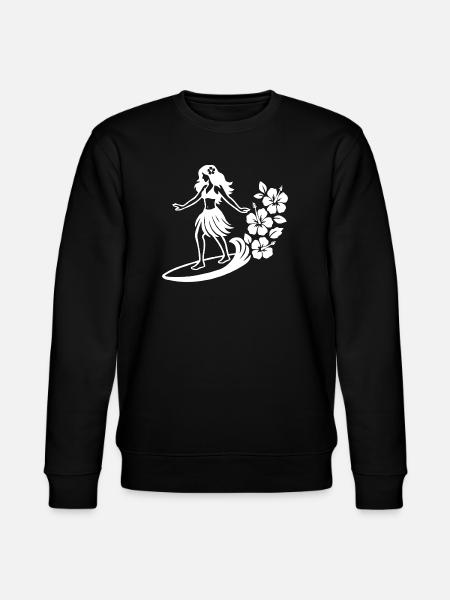 Fille hawaïenne avec motif d’hibiscus - Sweat bio CHANGER Stanley/Stella Unisexe - noir