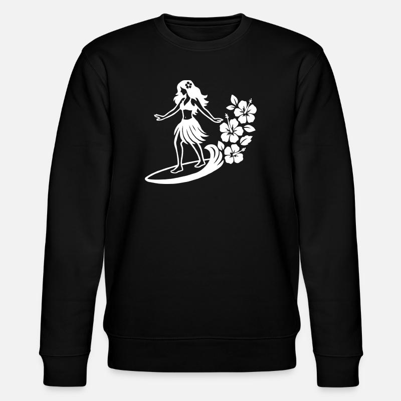 Fille hawaïenne avec motif d’hibiscus - Sweat bio CHANGER Stanley/Stella Unisexe - noir