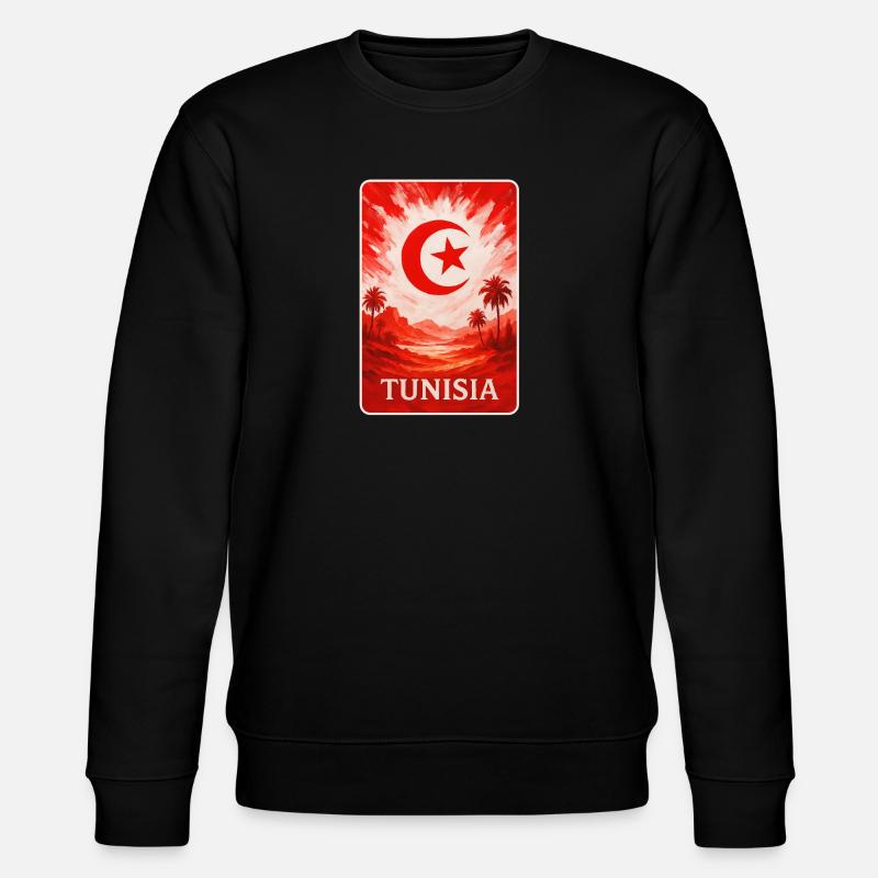 Tunisie Désert Art avec drapeau - Sweat bio CHANGER Stanley/Stella Unisexe - noir
