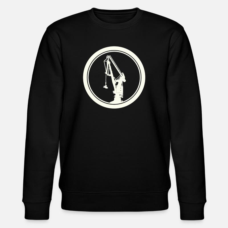 Hafenkran Silhouette 03 - Stanley/Stella Unisex Bio-Sweatshirt CHANGER  - Schwarz