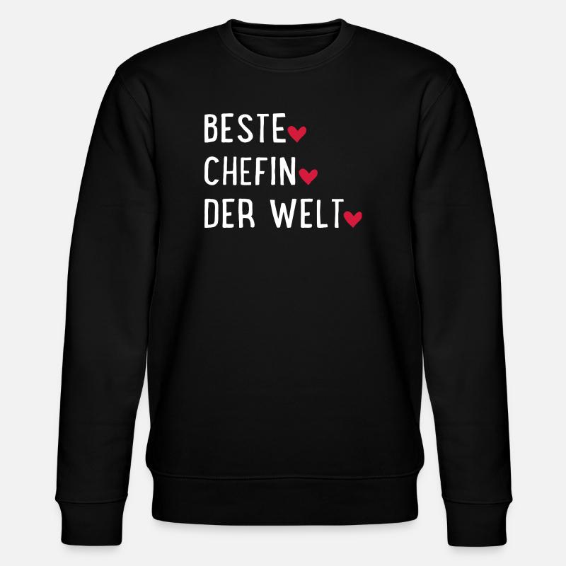 Beste Chefin der Welt - Stanley/Stella Unisex Bio-Sweatshirt CHANGER  - Schwarz