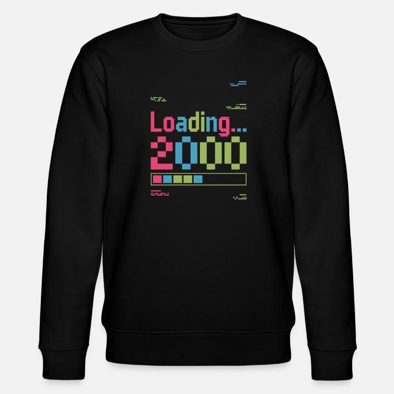 Pixel Retro Design Loading 2000 - Stanley/Stella Unisex Bio-Sweatshirt CHANGER  - Schwarz