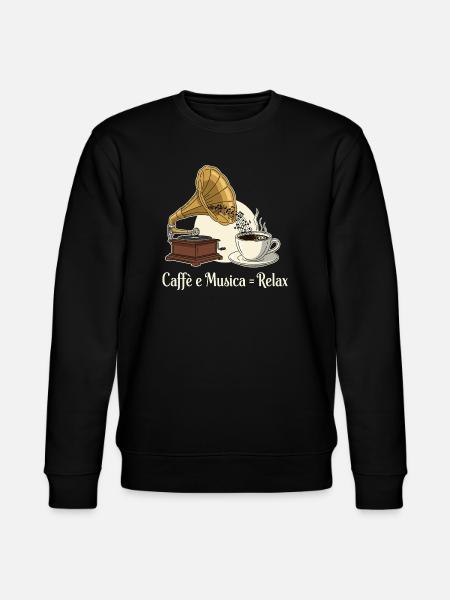 Caffè e Musica = Relax - Stanley/Stella CHANGER Unisex Organic Sweatshirt - black