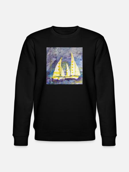 Sailboat - Stanley/Stella CHANGER Unisex Organic Sweatshirt - black