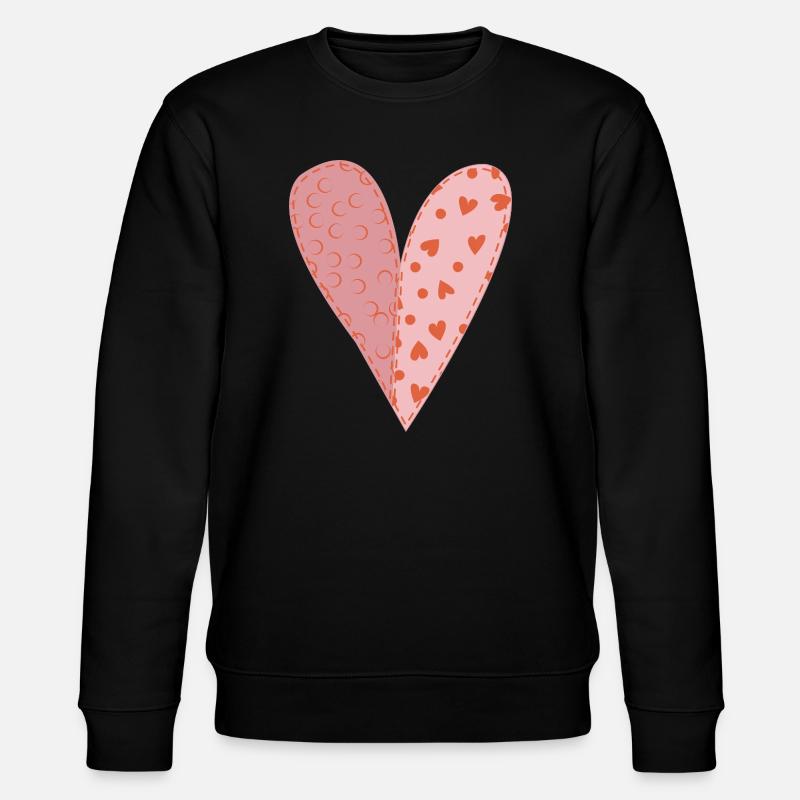 Coeur Patchwork No9 - Sweat bio CHANGER Stanley/Stella Unisexe - noir