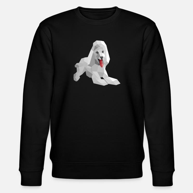 Elegant low poly poodle - Stanley/Stella CHANGER Unisex Organic Sweatshirt - black