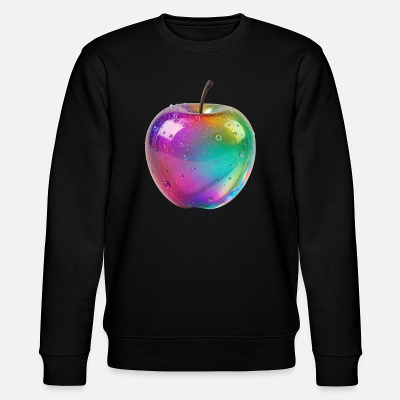 Regenbogen Apfel Ästhetik Design - Stanley/Stella Unisex Bio-Sweatshirt CHANGER  - Schwarz