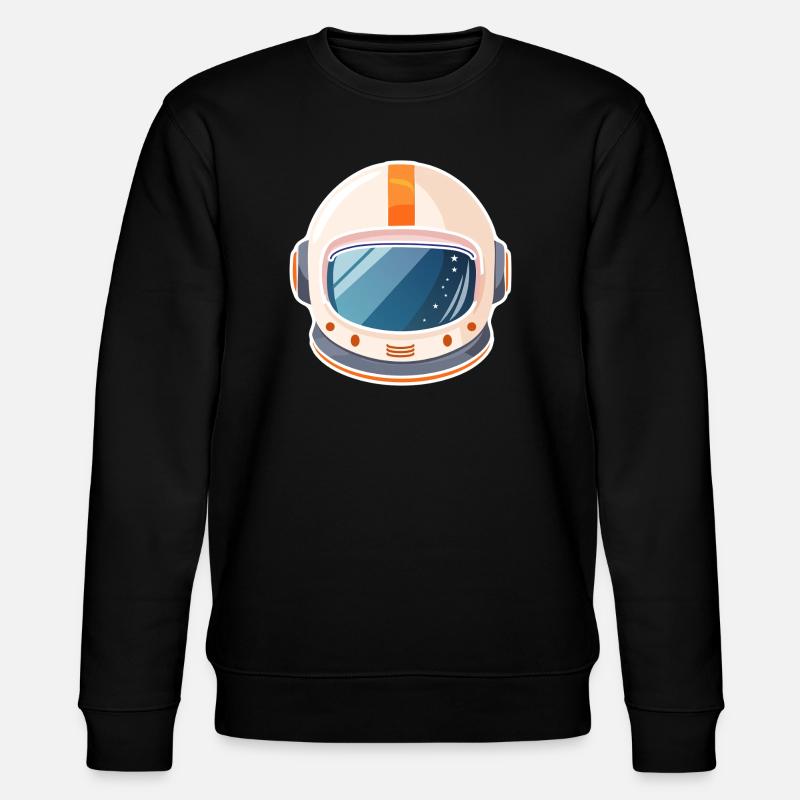 Retro Weltraum Helm - Stanley/Stella Unisex Bio-Sweatshirt CHANGER  - Schwarz