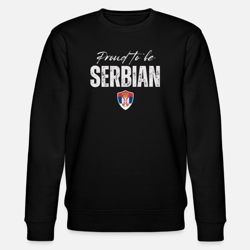Serbe fier, fabriqué en Serbie - Sweat bio CHANGER Stanley/Stella Unisexe - noir