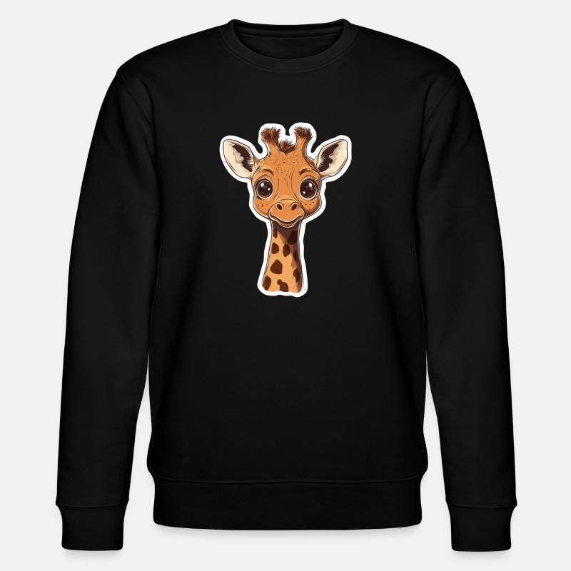 Giraffe - Stanley/Stella Unisex Bio-Sweatshirt CHANGER  - Schwarz