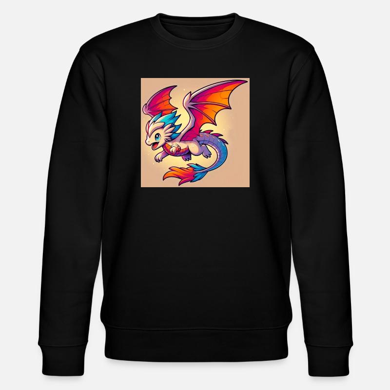 Drache - Stanley/Stella Unisex Bio-Sweatshirt CHANGER  - Schwarz