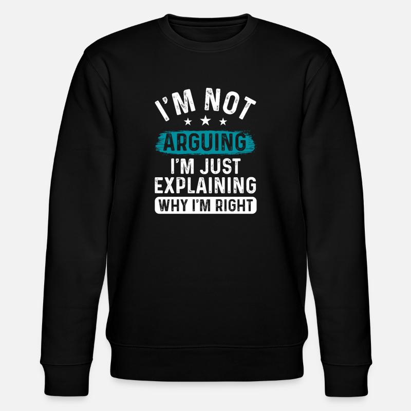 Ich verstehe, ich erkläre nur - Stanley/Stella Unisex Bio-Sweatshirt CHANGER  - Schwarz