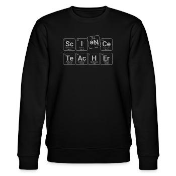 Science Teacher - Stanley/Stella Unisex Bio-Sweatshirt CHANGER  - Schwarz - Vorne - Nik (191cm) & Marisol (170cm)