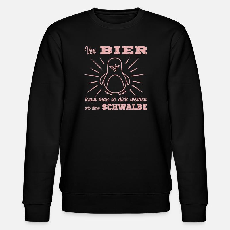 Bier Pinguin - Stanley/Stella Unisex Bio-Sweatshirt CHANGER  - Schwarz