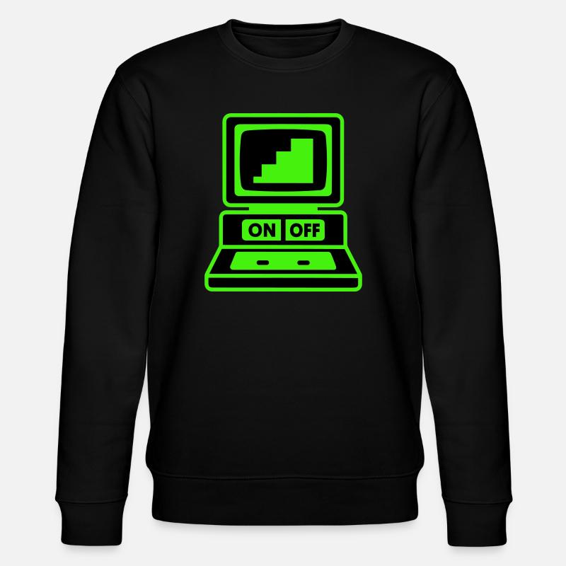 Computer Minimal Pop-Art - Stanley/Stella Unisex Bio-Sweatshirt CHANGER  - Schwarz