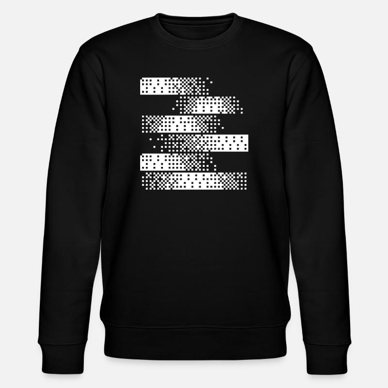 Abstract Digital Pixel Pattern - Stanley/Stella CHANGER Unisex Organic Sweatshirt - black