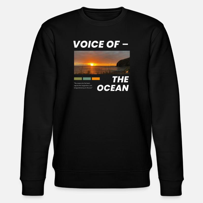 Sunset over the Ocean - Stanley/Stella CHANGER Unisex Organic Sweatshirt - black
