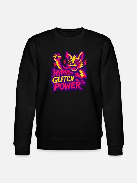 Hypno Glitch Power! - Stanley/Stella CHANGER Unisex Organic Sweatshirt - black