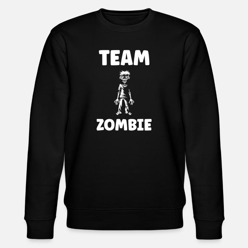 Energetisches Zombie-Design mit Text - Stanley/Stella Unisex Bio-Sweatshirt CHANGER - Schwarz