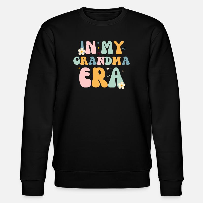 Oma Zärtlichkeit Design - Stanley/Stella Unisex Bio-Sweatshirt CHANGER  - Schwarz