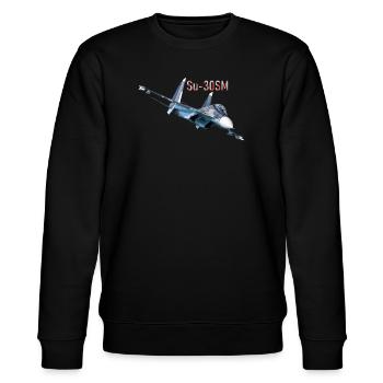 Su-30SM - Stanley/Stella Unisex Bio-Sweatshirt CHANGER  - Schwarz - Vorne - Nik (191cm) & Marisol (170cm)