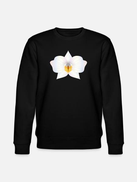 Herkkä orkidean kukka pastelliväreissä - Stanley/Stella CHANGER unisex luomu-collegepaita - musta