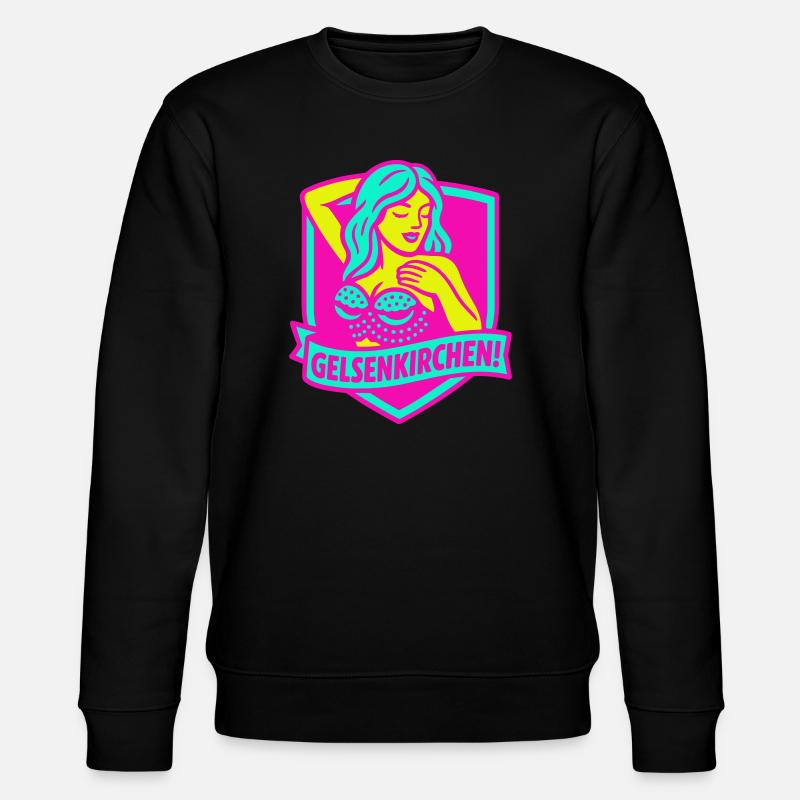 Gelsenkirchen Superstar in pink - Stanley/Stella Unisex Bio-Sweatshirt CHANGER  - Schwarz