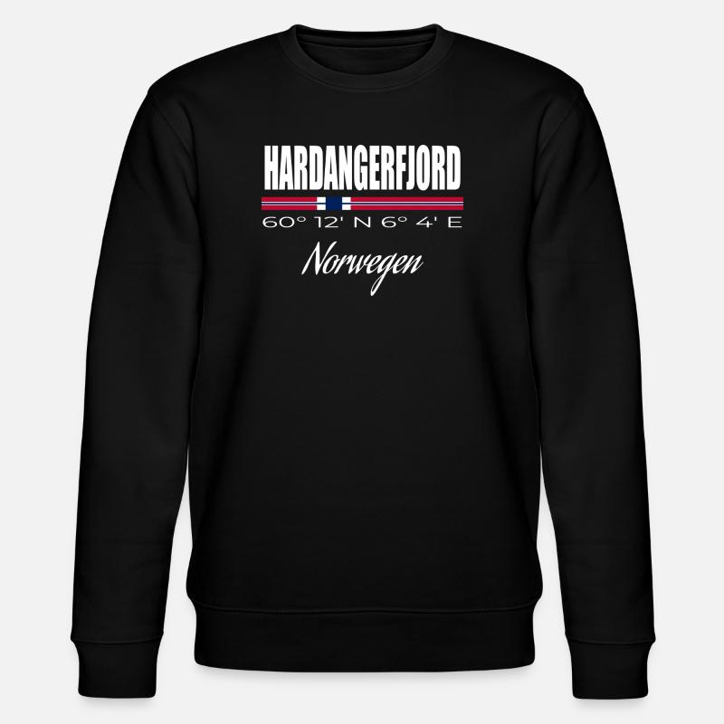 Hardangerfjord - Stanley/Stella Unisex Bio-Sweatshirt CHANGER - Schwarz