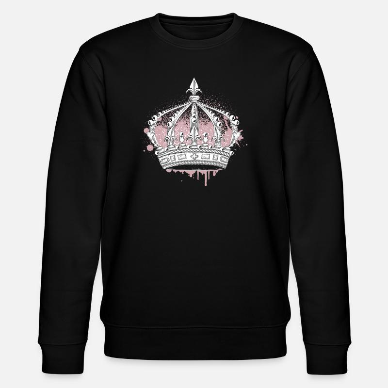 Kunstvolle Krone mit Graffiti Splash - Stanley/Stella Unisex Bio-Sweatshirt CHANGER - Schwarz