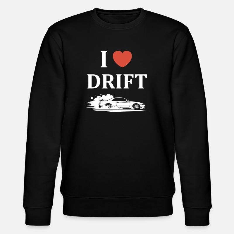 Leidenschaftliches Drift-Car-Design - Stanley/Stella Unisex Bio-Sweatshirt CHANGER - Schwarz