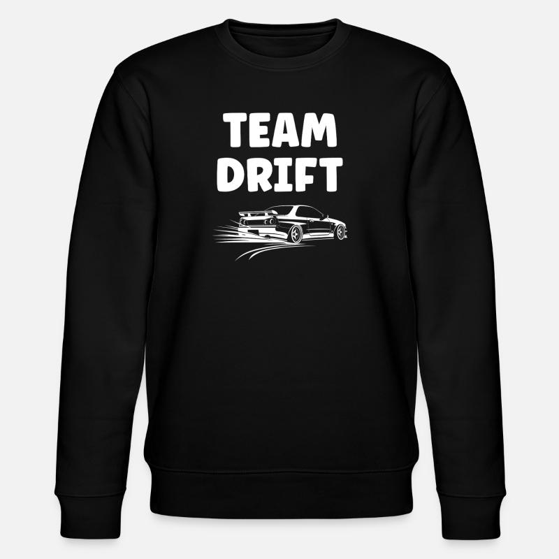 Einfarbiges Drift-Car-Design - Stanley/Stella Unisex Bio-Sweatshirt CHANGER - Schwarz