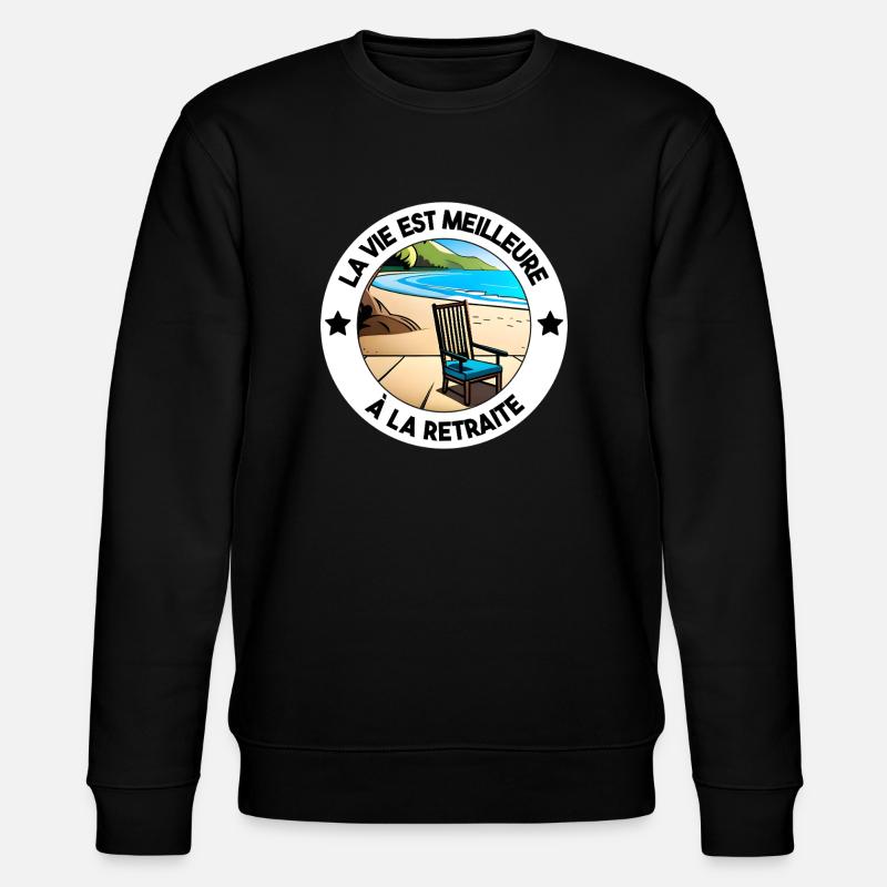 Cadeau Retraité Pot de Départ - Sweat bio CHANGER Stanley/Stella Unisexe - noir
