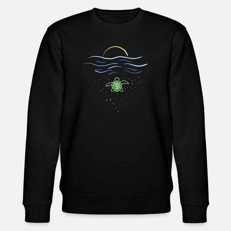 Turtle in the sea - Stanley/Stella CHANGER Unisex Organic Sweatshirt - black