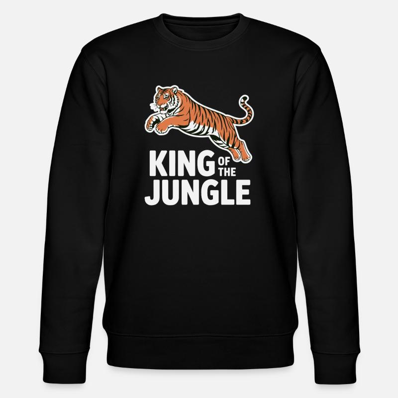 Dschungel-Königstiger-Illustration - Stanley/Stella Unisex Bio-Sweatshirt CHANGER  - Schwarz