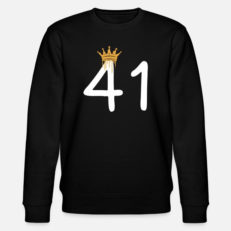 Königliche Graffiti-Nummer 41 - Stanley/Stella Unisex Bio-Sweatshirt CHANGER - Schwarz