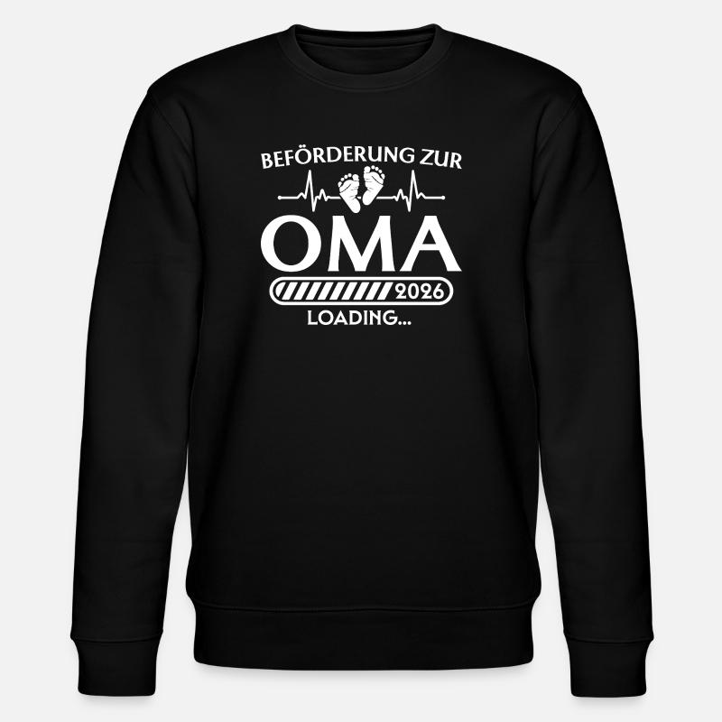 Beförderung zur Oma 2026 loading - Stanley/Stella Unisex Bio-Sweatshirt CHANGER - Schwarz