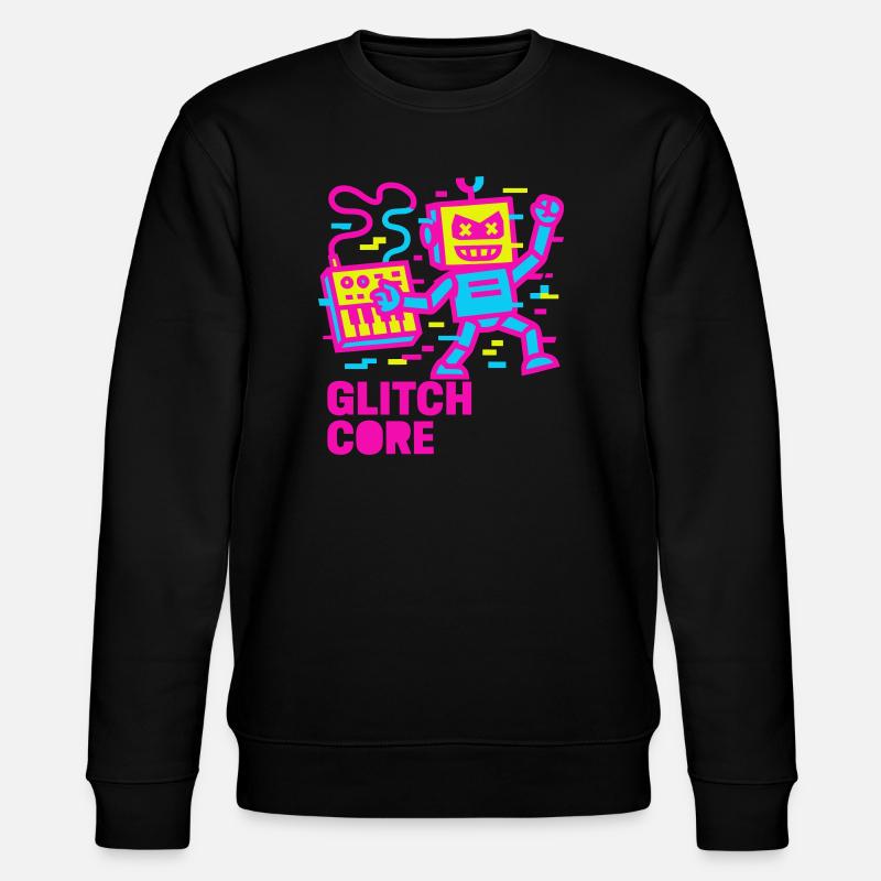 Glitchcore! - Stanley/Stella Unisex Bio-Sweatshirt CHANGER  - Schwarz