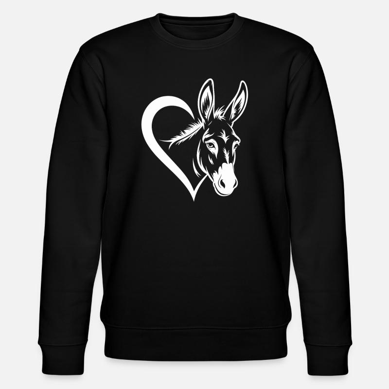 Herz und Esel - Stanley/Stella Unisex Bio-Sweatshirt CHANGER  - Schwarz