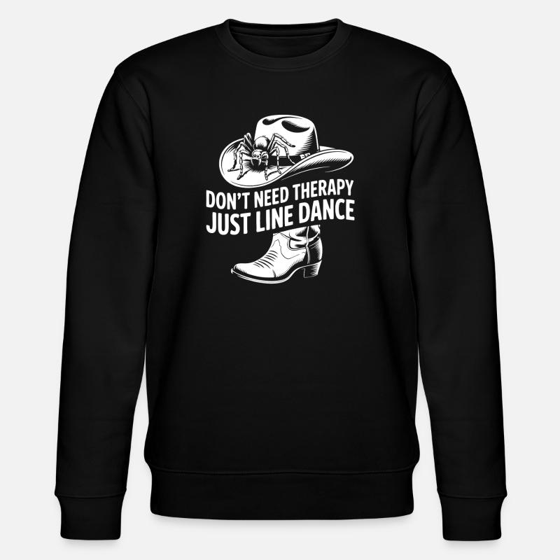Line Dance Cowboy Statement - Stanley/Stella CHANGER Unisex Organic Sweatshirt - black