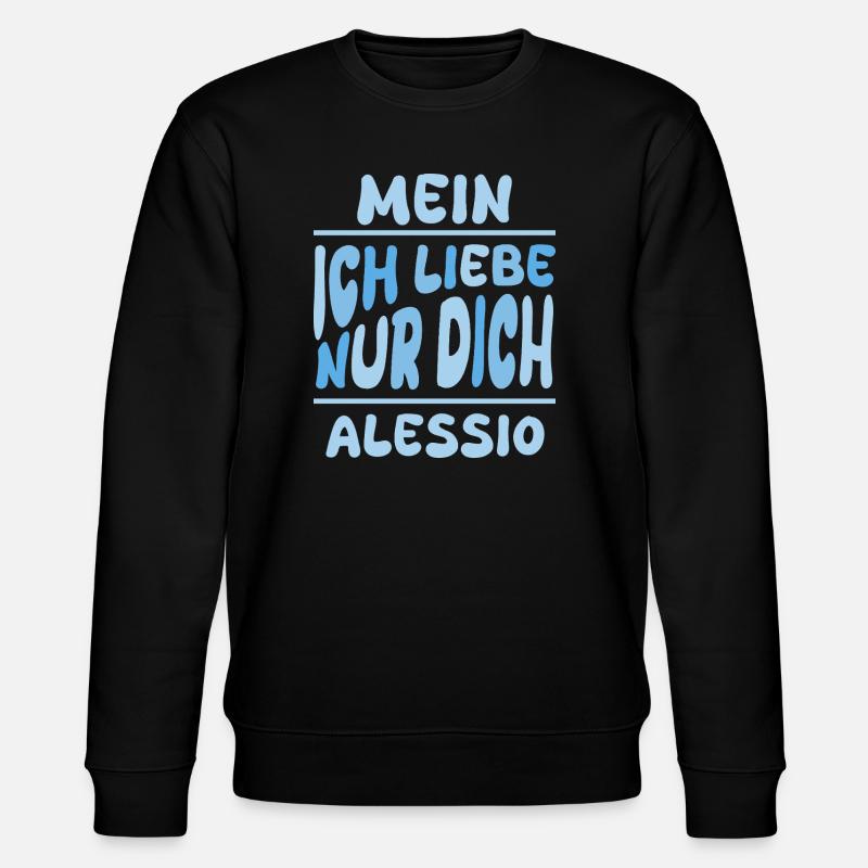 Gift for Alessio - Stanley/Stella CHANGER Unisex Organic Sweatshirt - black