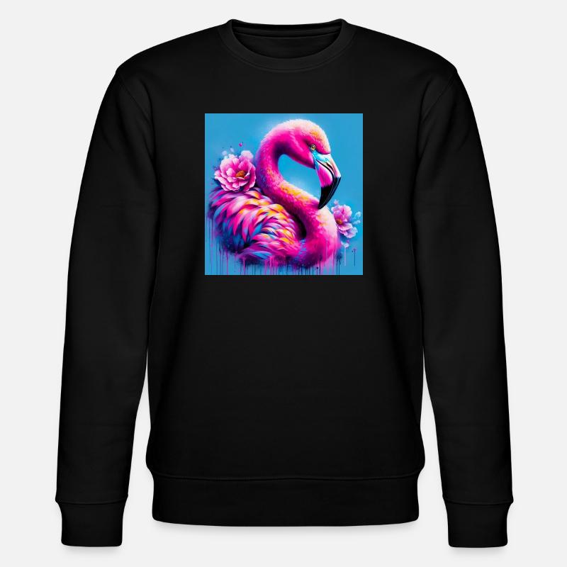 Flamingo - Stanley/Stella Unisex Bio-Sweatshirt CHANGER  - Schwarz