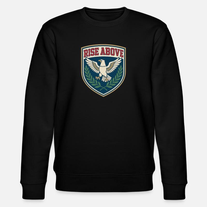 Rise Above – Eagle Crest - Stanley/Stella CHANGER Unisex Organic Sweatshirt - black
